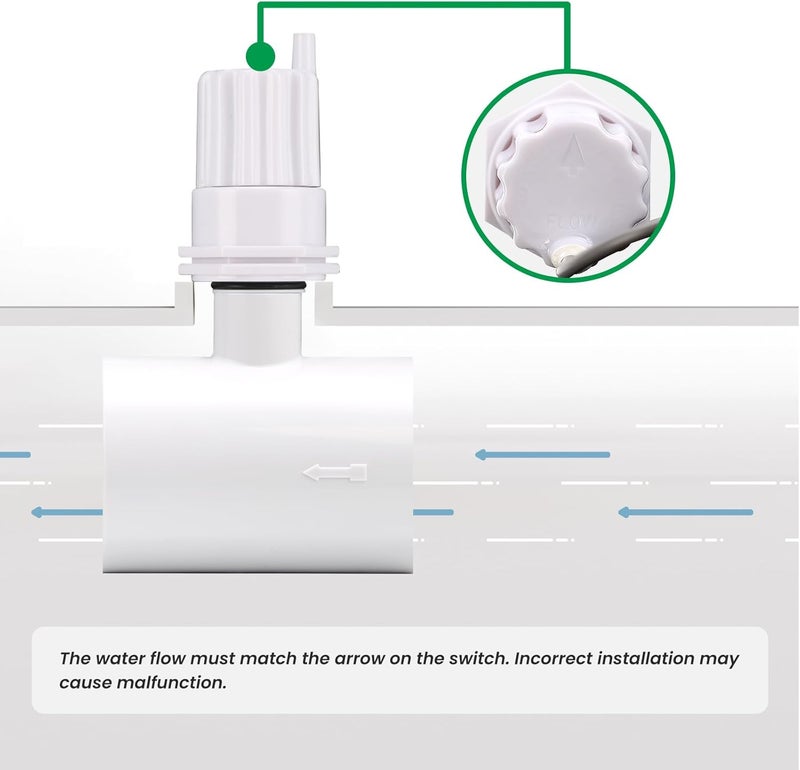 Watflow Flow Switch with Round Connector for for Solaxx Chlorine Generator, Suit for Saltron Reliant Saltwater Chlorine Generator - Image 3